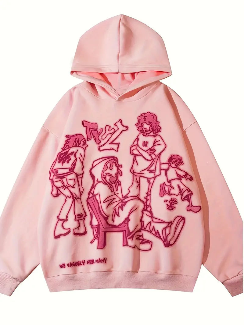 Graffiti Hoodie Pink