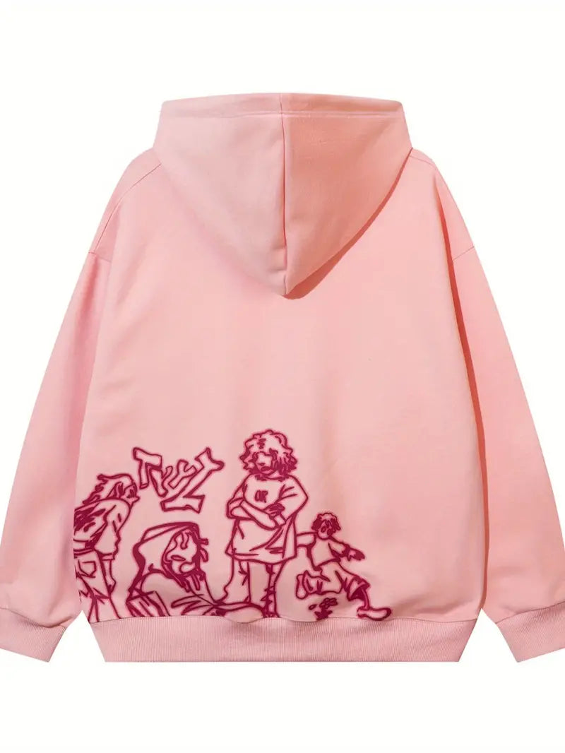 Graffiti Hoodie Pink