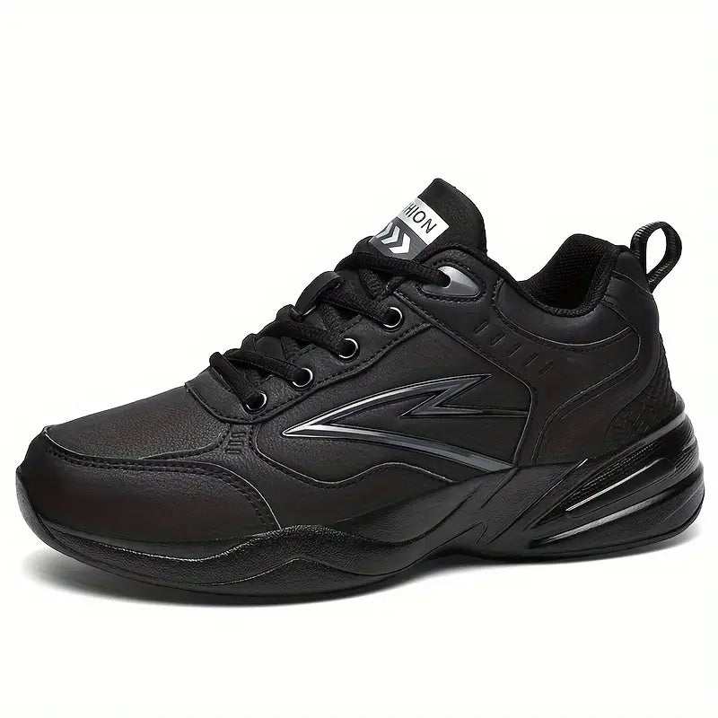 Waterproof PU Sneakers with Breathable Mesh for Casual Wear and Running, Ideal for Fall and Winter